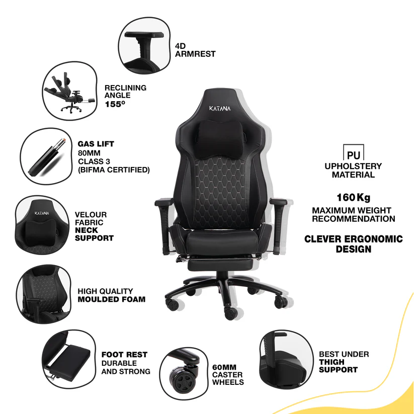 Premium 4D Adjustable Armrests Gaming & Office Chair