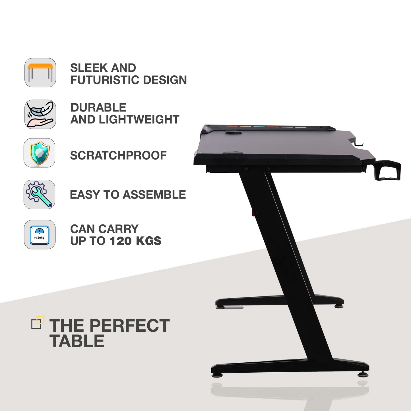 Z Desk - RGB Office & Gaming Desk with Remote-Controlled LED Lights Coupon