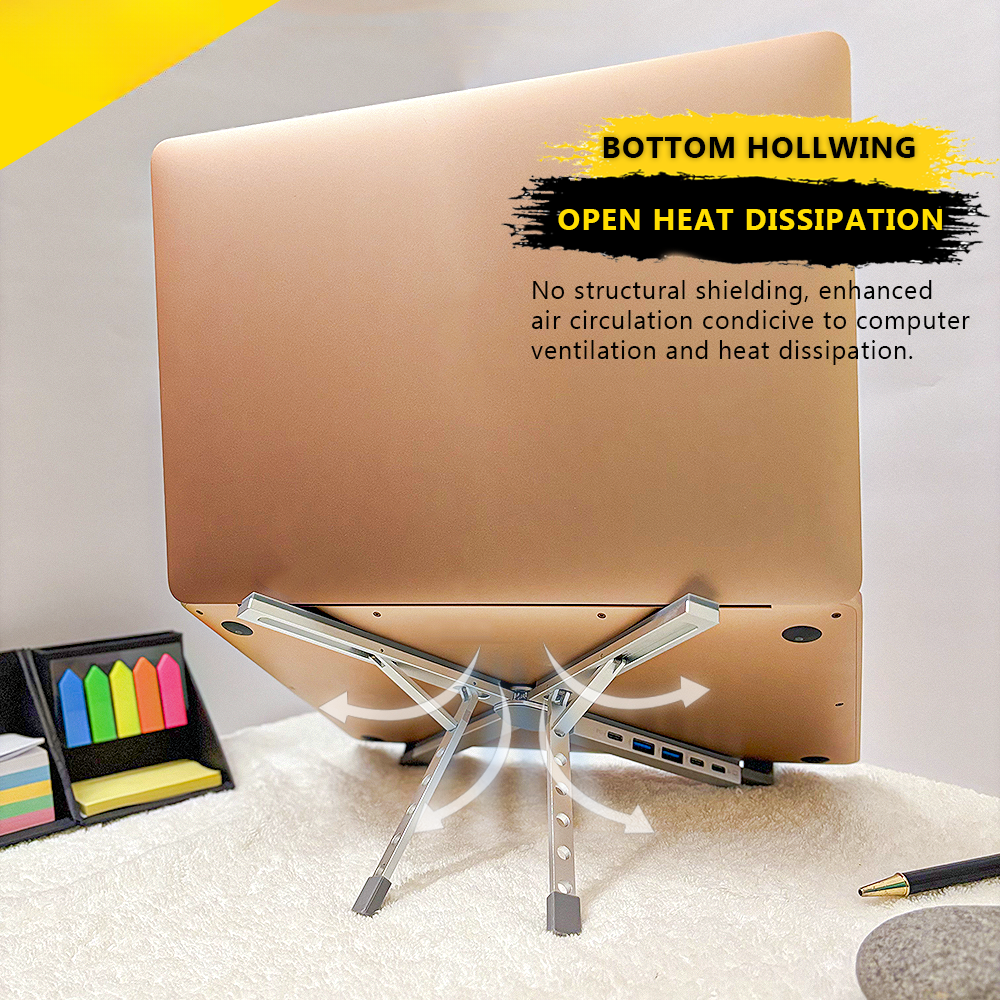 Katana Foldable Compact Ergonomic Laptop Stand with Docking Station