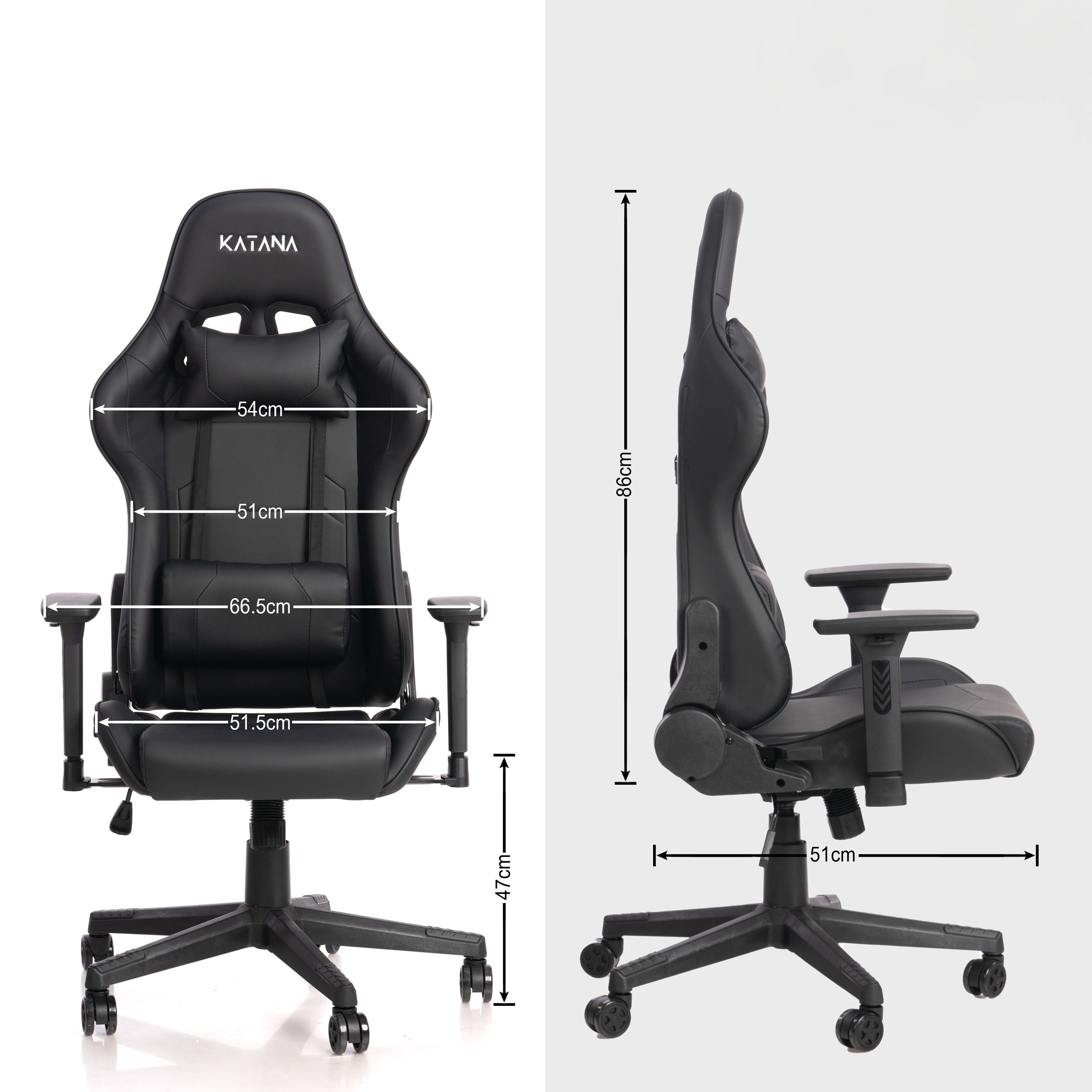 KT-03 Premium Leather 3D Adjustable Armrests Gaming & Office Chair